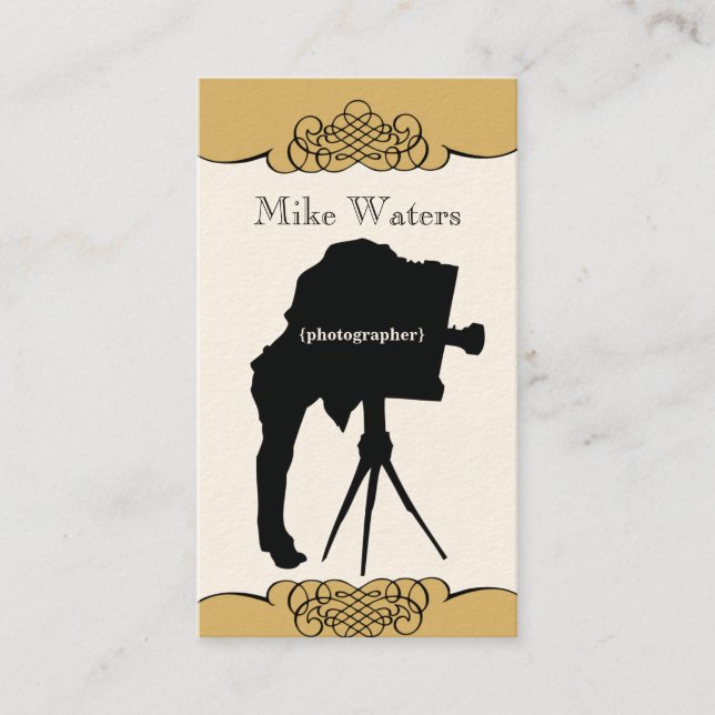Vintage Camera Premium Paper Business Card (Front)