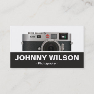 Vintage Camera QR code Professional Photographer Business Card