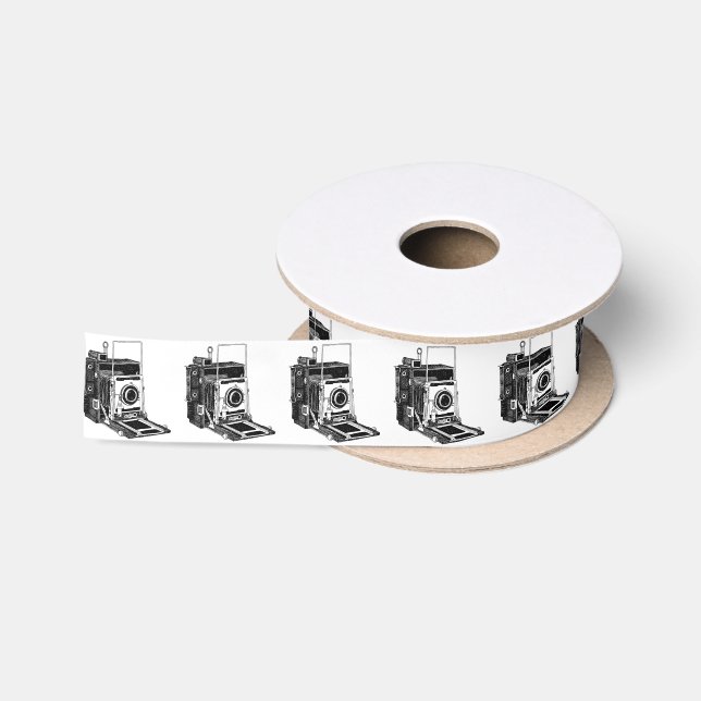 Vintage Camera Satin Ribbon (Spool)