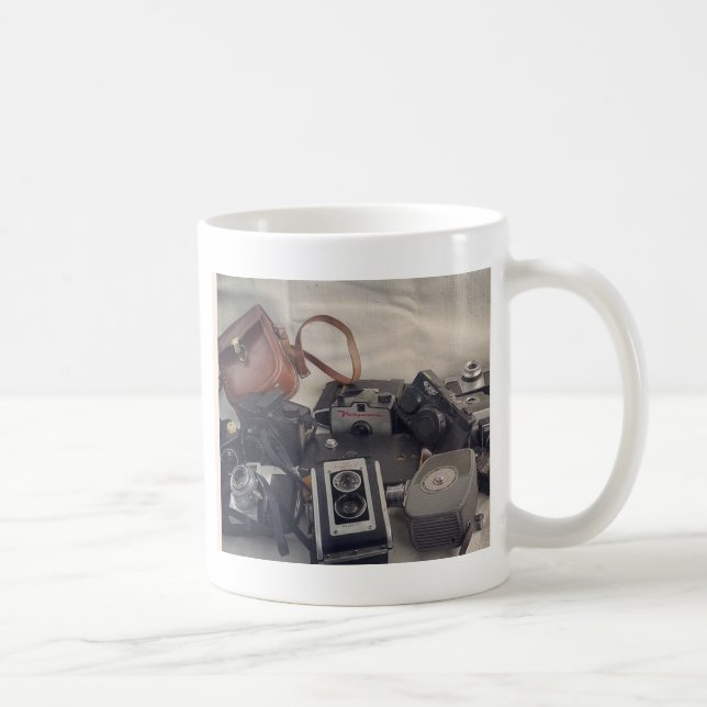 Vintage Camera Still Life Coffee Mug (Right)