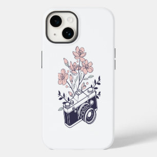 Vintage Camera with Flowers – Floral Photography  iPhone 14 Case