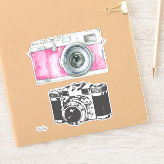 Vintage Cameras DSLR SLR Photographer Vinyl Sticke