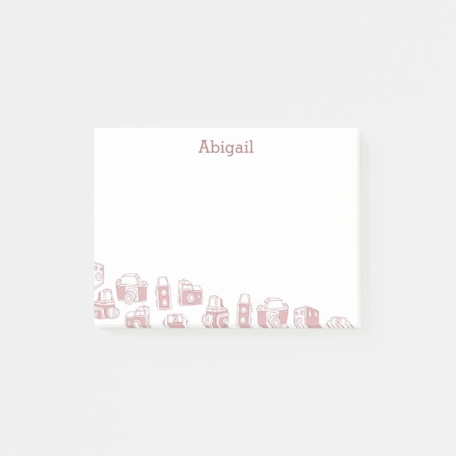 Vintage Cameras Personalized Post-it Notes (Front)