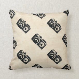 Vintage Cameras Throw Pillow