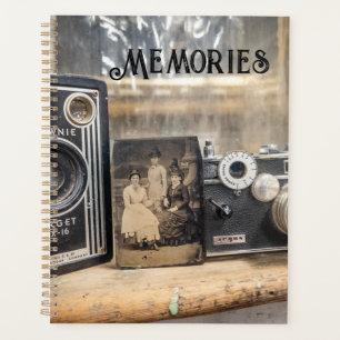 Vintage Cameras with Vintage print Planner