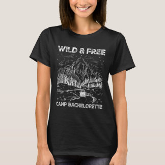Vintage Camp Bachelorette Party Matching Wild Retr T-Shirt