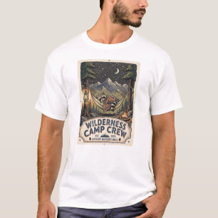 Vintage Camp Crew Raccoon Hammock Nature Lover Gif T-Shirt