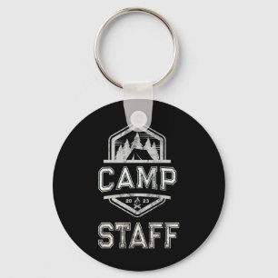 Vintage Camp Staff Summer Campground Host Crew Cou Keychain