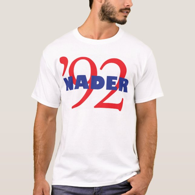 Vintage Campaign Logo Ralph Nader 1992 T-Shirt (Front)
