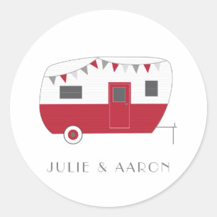 Vintage Camper Personalized Camping Sticker