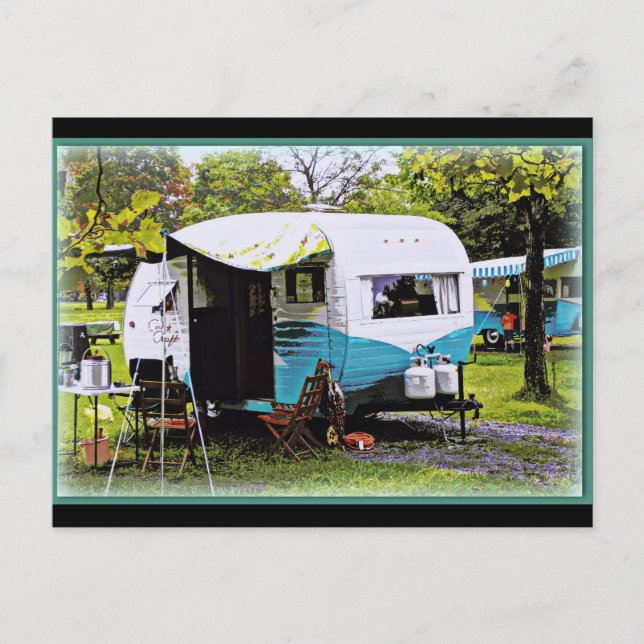 Vintage camper postcard (Front)