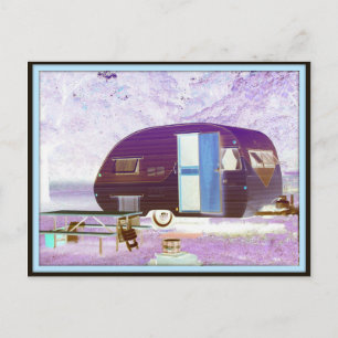 Vintage Camper Postcard