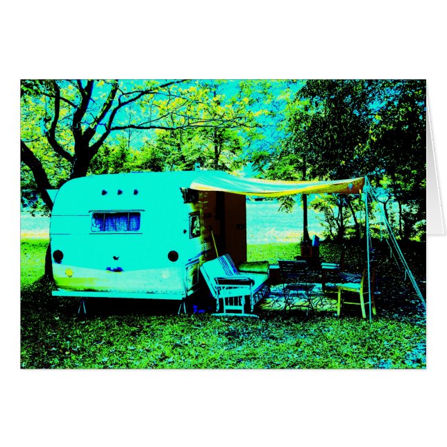 Vintage Camper Retirement Card (Front Horizontal)
