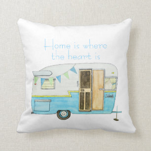 Vintage Camper Throw Pillow