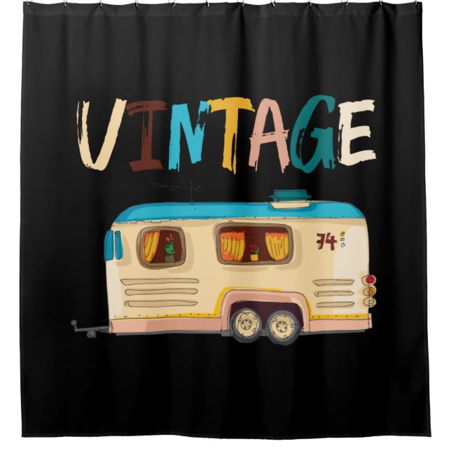 Vintage Camper Travel Trailer RV Camping (Front)