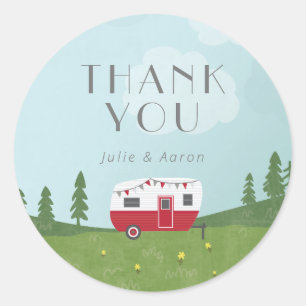 Vintage Camper Wedding Thank You Tag
