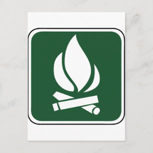 Vintage Campfire Sign Postcard