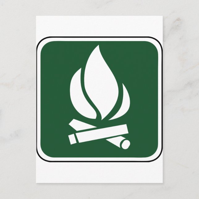 Vintage Campfire Sign Postcard (Front)