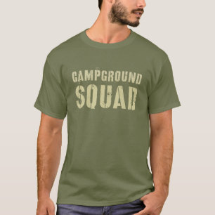 Vintage CAMPGROUND SQUAD Summer Counselor Teacher T-Shirt