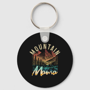 Vintage Camping Hiking Mountain Mama Retro Adventu Keychain