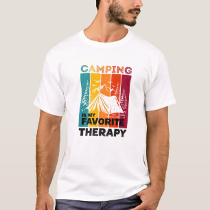 Vintage Camping Is My Favorite Therapy Funny T-Shirt