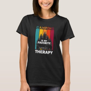 Vintage Camping Is My Favourite Therapy Funny 1 T-Shirt