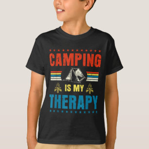Vintage camping is therapy family adventure T-Shirt