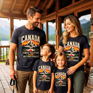 Vintage Canada Family Vacation 2026 Great North T-Shirt