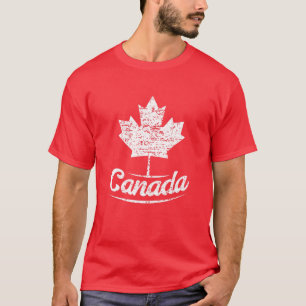 Vintage Canada Flag Canadian Flag Maple Leaf T-Shirt
