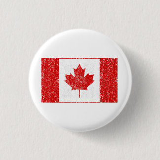 Vintage Canada flag Canadian flag Word flag 1 Inch Round Button