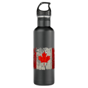 Vintage Canada Flag Canadian Pride Heritage Maple 710 Ml Water Bottle