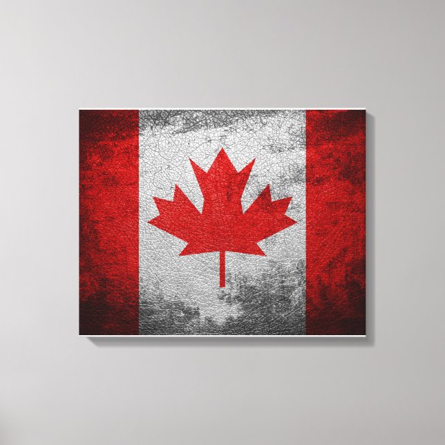 Vintage Canada Flag Canvas Print (Front)