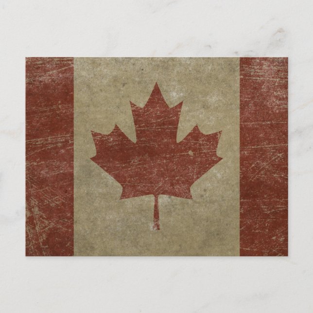 Vintage Canada Flag Postcard (Front)