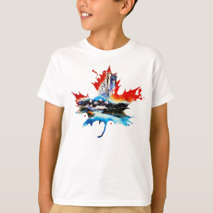 Vintage Canada Maple Leaf Travel Love Watercolor T-Shirt