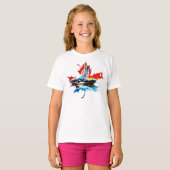 Vintage Canada Maple Leaf Travel Love Watercolor T-Shirt (Front Full)