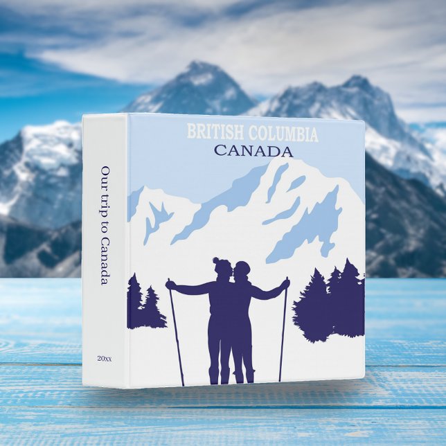 Vintage Canada Ski Trip Travel Poster Scrapbook Binder (Creator Uploaded)