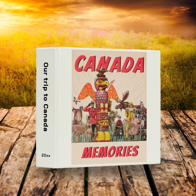 Vintage Canada Travel Poster Memories Scrapbook Binder (Creator Uploaded)