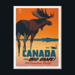 Vintage Canada Travel Retro Postcard<br><div class="desc">A classic postcard design featuring a vintage Canada travel poster.</div>