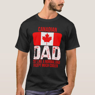 Vintage Canadian Dad Canada Flag Design For Father T-Shirt
