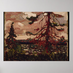 Vintage Canadian Tom Thomson Landscape Pine Tree Poster