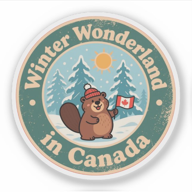 Vintage Canadian Winter Scene (Front)
