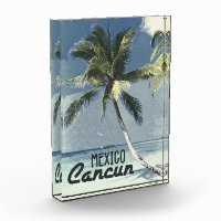 Vintage Cancun Mexico Retro Postcard Travel Art