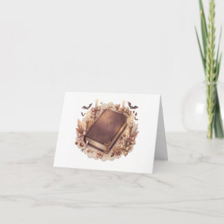 Vintage Candlelit Bible Fall Faith Note Card