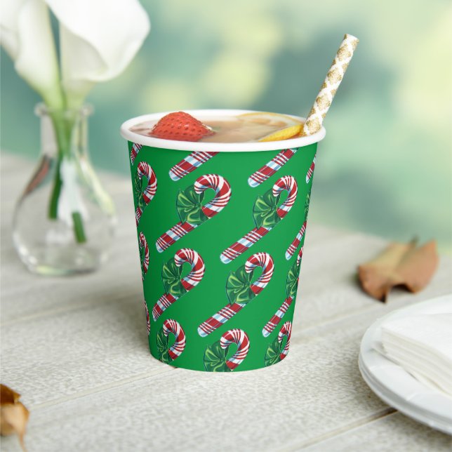 Vintage Candy Cane Paper cup (Insitu)