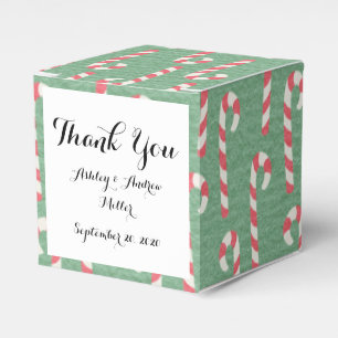 Vintage Candy Canes Pattern Favor Box