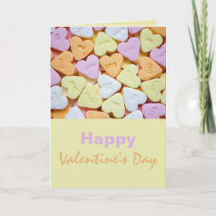 Vintage Candy Hearts Valentine Card
