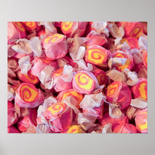 Vintage candy in old fashioned candy shop poster