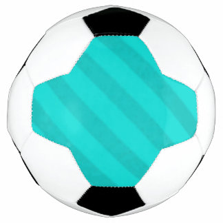 Vintage Candy Stripe Teal Peacock Aqua Soccer Ball