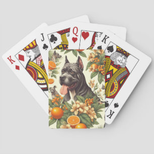 Vintage Cane Corso Seamless Playing Cards