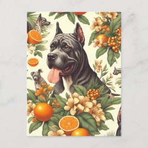 Vintage Cane Corso Seamless Postcard